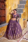 Eravii By Lnb Chocolate Crush Sequins And Thread Embroidery Work Lehenga With Blouse Dupatta Wholesale In India